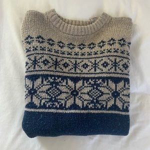 grandpa sweater (grey and blue)